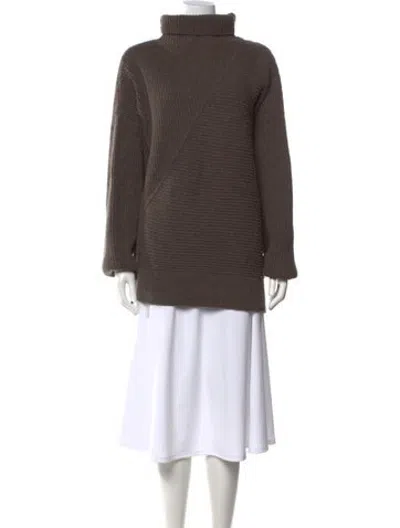 Pre-owned Billy Reid Wool Turtleneck Sweater In Brown