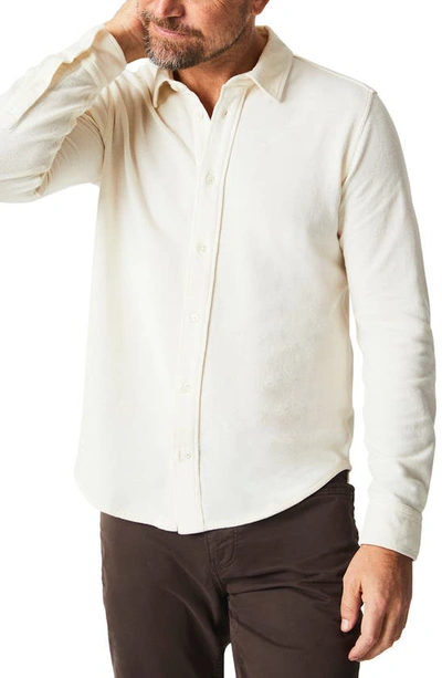 Billy Reid Yellowhammer Cotton & Linen Knit Button-up Shirt In Tinted White