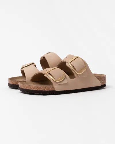 Birkenstock Arizona Big Buckle Womens Nubuck Leather Sandals In Neutral