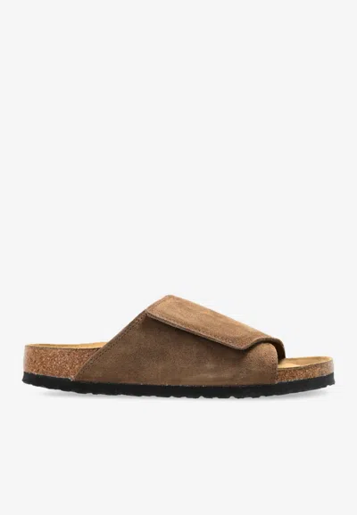 Birkenstock Solana Suede Slides In Brown