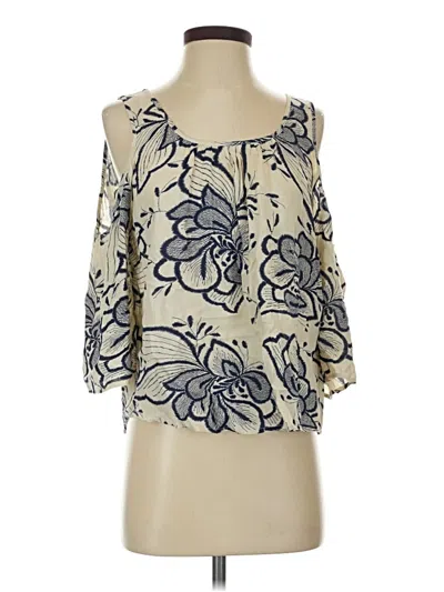 Pre-owned Bishop + Young 3/4 Sleeve Blouse In Ivory