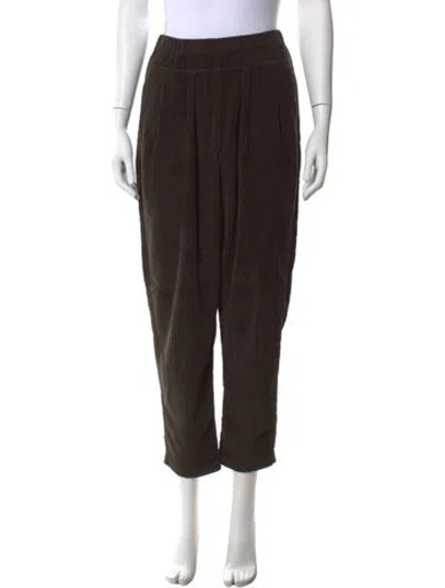 Pre-owned Black Crane Wide Leg Pants In Brown