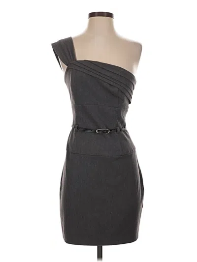 Pre-owned Black Halo Cocktail Dress In Gray