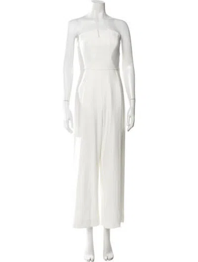 Pre-owned Black Halo Strapless Jumpsuit W/ Tags In Neutrals/white