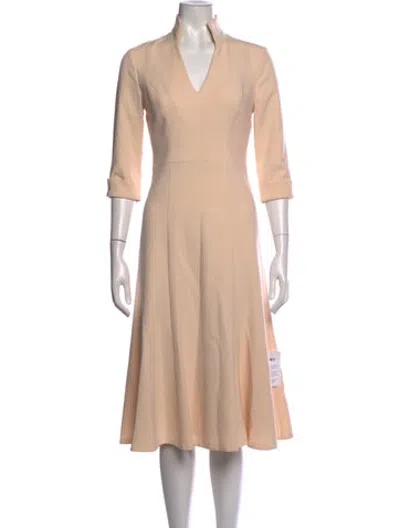 Pre-owned Black Halo V-neck Midi Length Dress W/ Tags In Pink