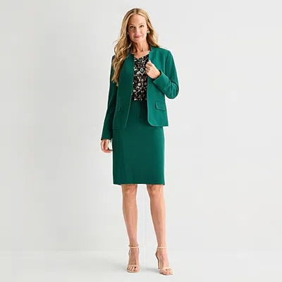 Black Label By Evan Picone Womens Suit Skirt In Green