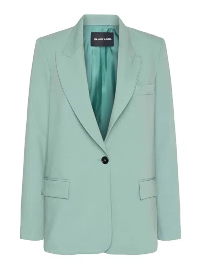 Black Label Double Breasted Blazer In Green