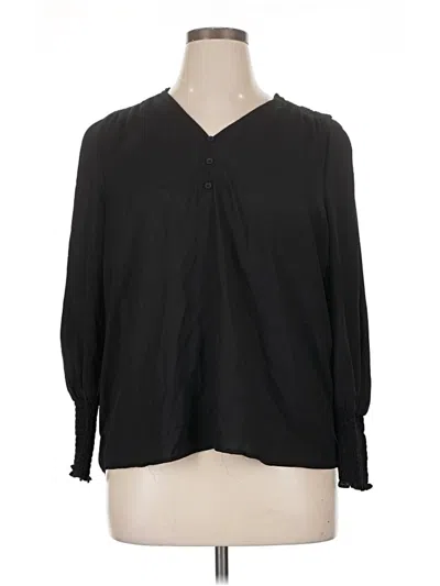 Pre-owned Black Tape_ 3/4 Sleeve Blouse In Black