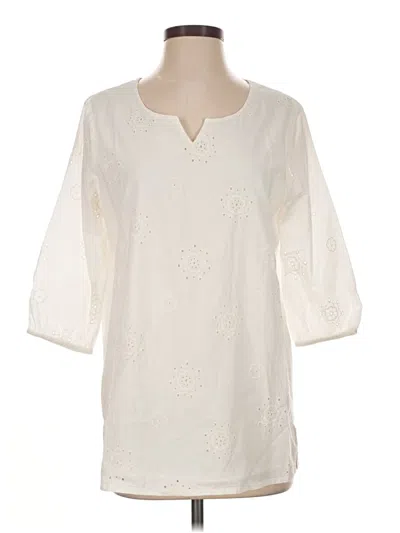 Pre-owned Blair 3/4 Sleeve Blouse In Ivory