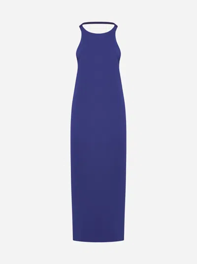 Blanca Vita Acmea Long Halter Dress In Purple