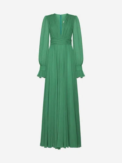 Blanca Vita Agastache Long Dress In Emerald