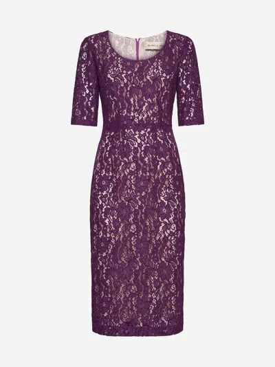 Blanca Vita Alnus Lace Sheath Dress In Red