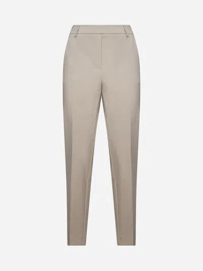 Blanca Vita Beige Pelago Slim Tailored Trousers