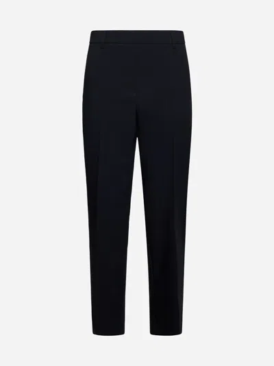 Blanca Vita Black Bi-stretch Gabardine Pito Trousers