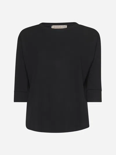 Blanca Vita Black Jersey Tandria T-shirt
