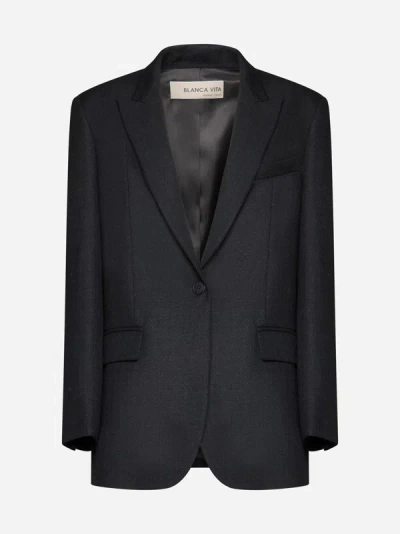 Blanca Vita Blazer In Charcoal Grey