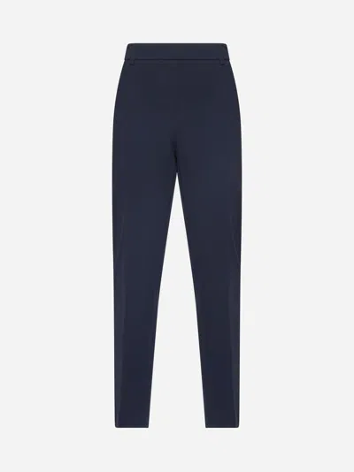 Blanca Vita Blue Pelago Slim Tailored Trousers