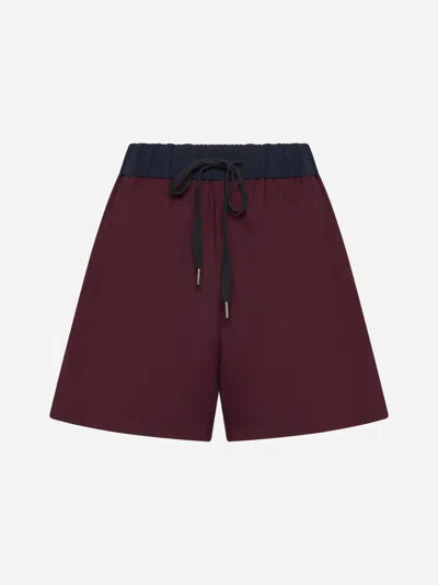 Blanca Vita Brassavola Silk Shorts In Wine