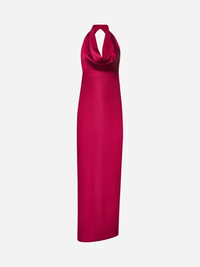 Blanca Vita Cherry Satin Antea Long Dress