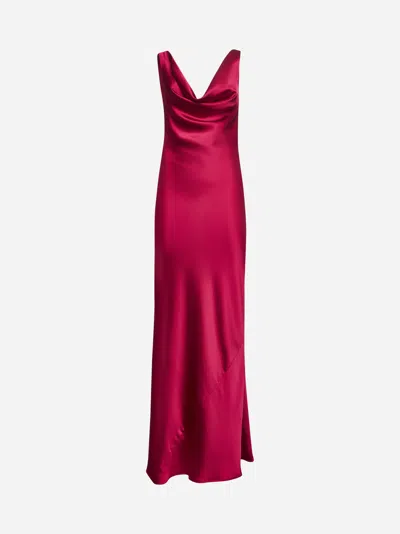 Blanca Vita Cherry Satin Avilea Long Dress