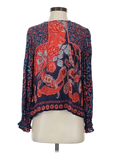 Pre-owned Blank London Long Sleeve Blouse In Blue
