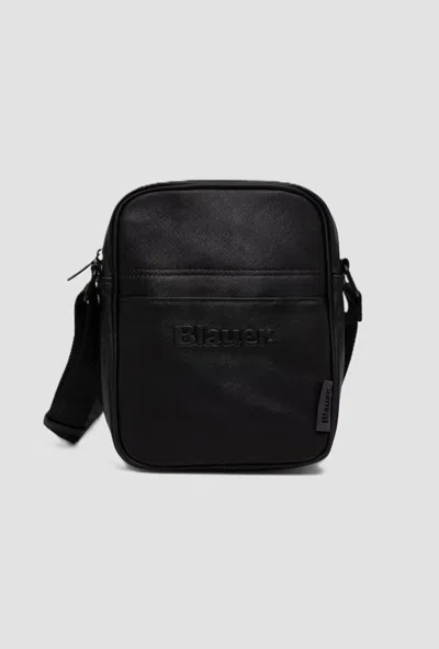Blauer Black Men's Leather Shoulder Bag In Other