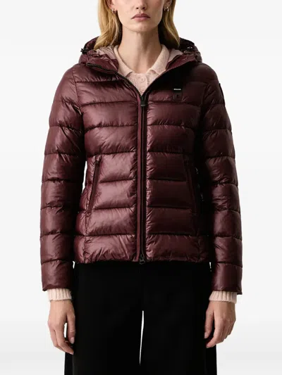 Blauer Caroll Hooded Quilted Jacket In Red