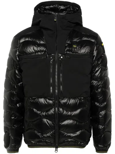 Blauer Padded Hooded Jacket In Black