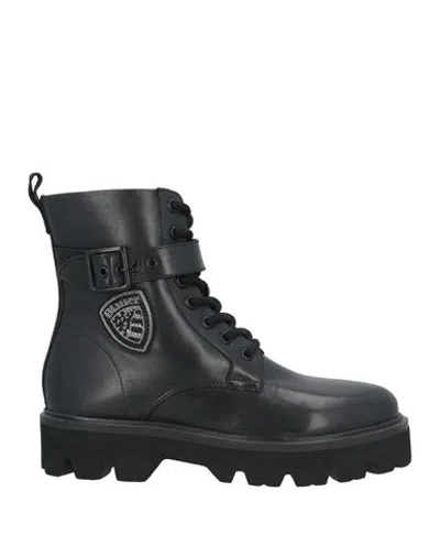 Blauer Woman Ankle Boots Black Size 7.5 Leather