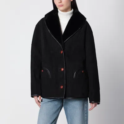Blazé Milano Black Smiley Shearling Jacket