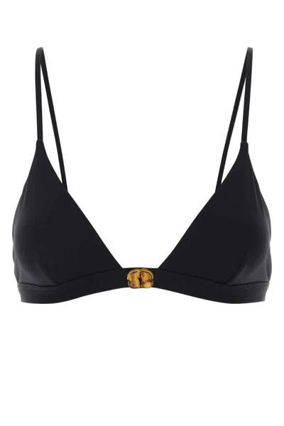 Blazé Milano Blaze Allie Mini Bikini Top In Stretch Nylon In Black