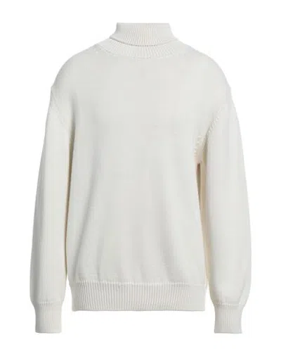 Bl'ker Man Turtleneck Ivory Size Xl Wool In White