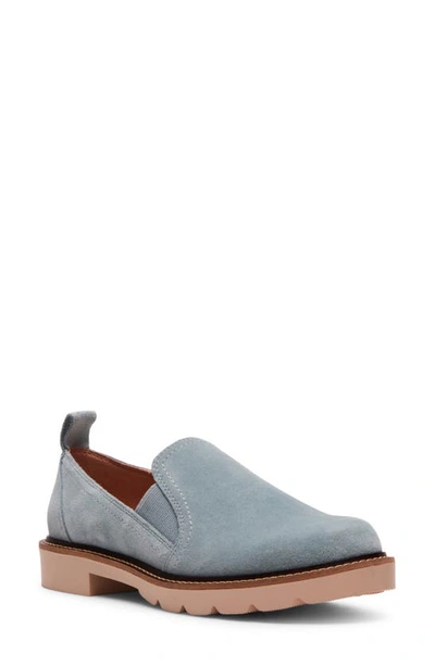 Blondo Phoebe Waterproof Slip-on In Blue Suede