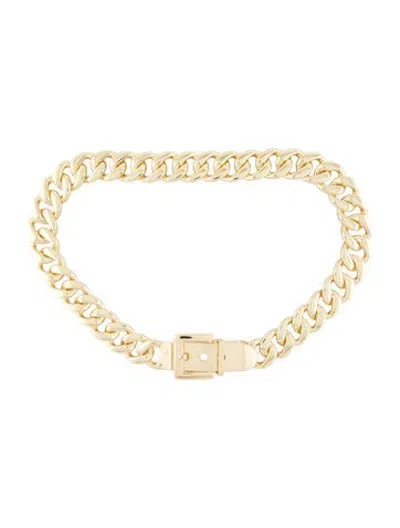 Pre-owned B-low The Belt Cashmere Chain-link Belt In Gold/metallic