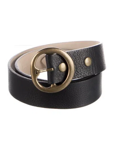 Pre-owned B-low The Belt Leather Waist Belt In Black