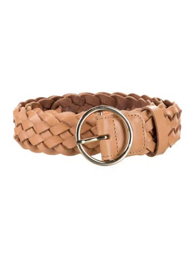 Pre-owned B-low The Belt Leather Waist Belt In Brown