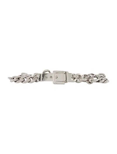 Pre-owned B-low The Belt Metal Chain-link Belt In Silver