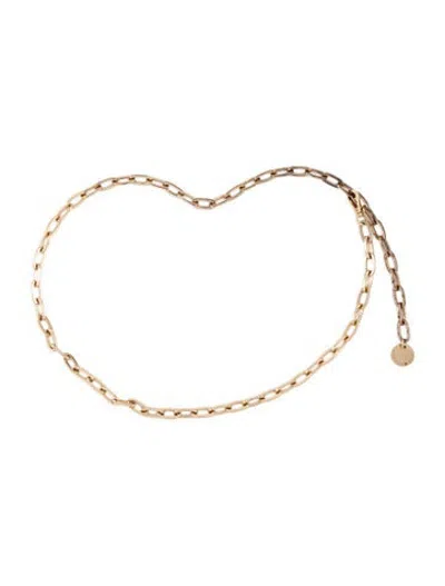 Pre-owned B-low The Belt Skinny Metal Chain-link Belt In Gold