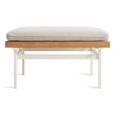 Blu Dot Perch Outdoor Ottoman - Sunbrella Linen / White