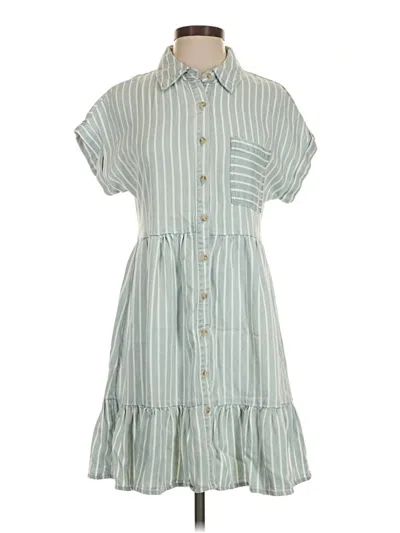 Pre-owned Blu Pepper Casual Dress In Green