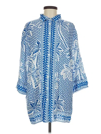 Pre-owned Blue Island Kimono In Blue