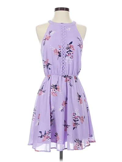 Pre-owned Blue Rain Casual Dress In Purple