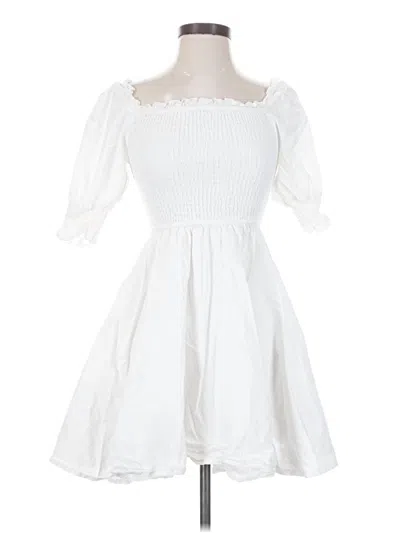 Pre-owned Blue Rain Casual Dress In White