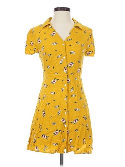 Pre-owned Blue Rain Casual Dress In Yellow