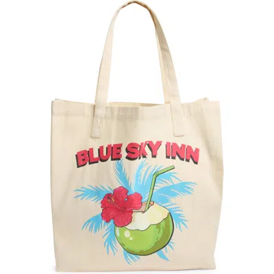 Blue Sky Inn Coconut Club Tote Bag In Neutral