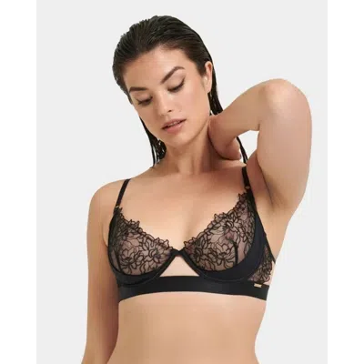 Bluebella Alanna Womens Black Embroidery Lace Sheer Balconette Bra Gbo3304