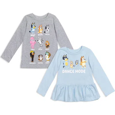 Bluey Kids'  2-pack Long Sleeve T-shirts In Multi