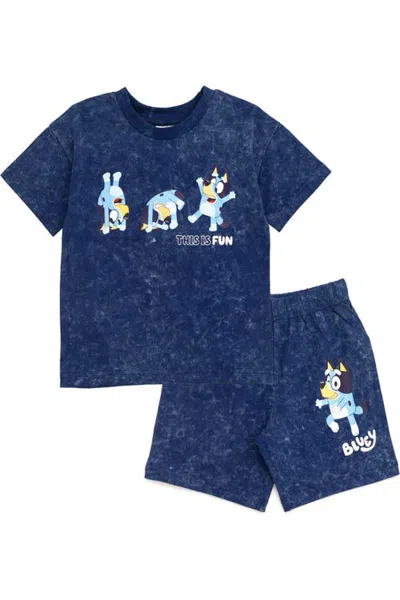 Bluey 2-piece T-shirt And Shorts Set (toddler & Little Kid) In Brown