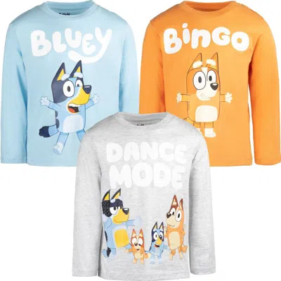 Bluey Kids'  3-pack Long Sleeve T-shirts In Multi
