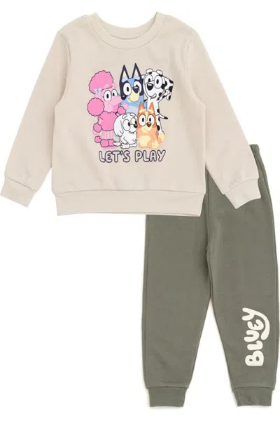 Bluey Boys' 2-piece Fleece Sweatshirt And Pants Set (toddler, Little Kid & Big Kid) In Multi